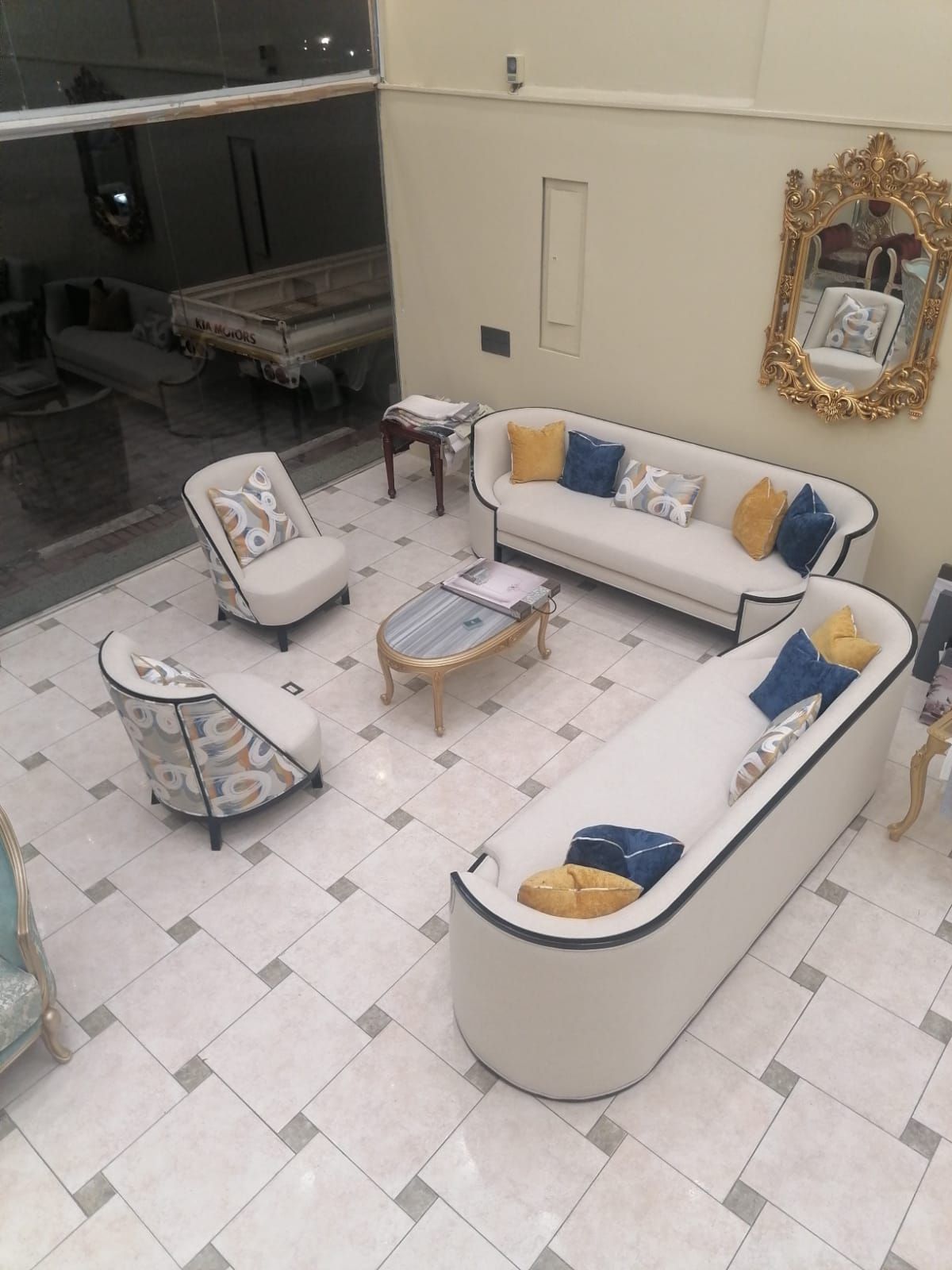 A premium living room sofa set featuring custom-built internal wooden framing and high-quality upholstery. - Photo 1